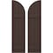 Ekena Millwork Americraft 4-Board (2 Batten) Wood Joined Board-n-Batten Shutters w/ Arch Top, ARW101BQ414X77TBH, PR ARW101BQ414X77TBH - alternate 1